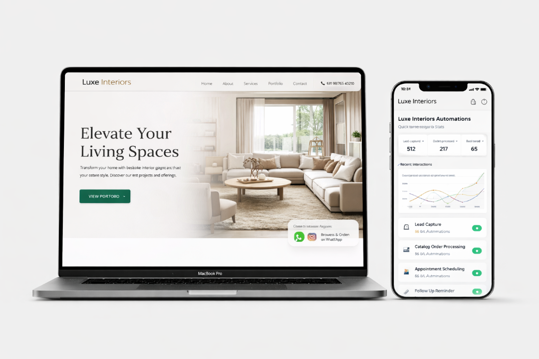 Website & Automation Dashboard Preview
